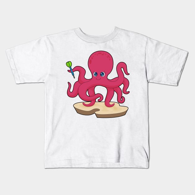 Octopus Darts Dart Kids T-Shirt by Markus Schnabel